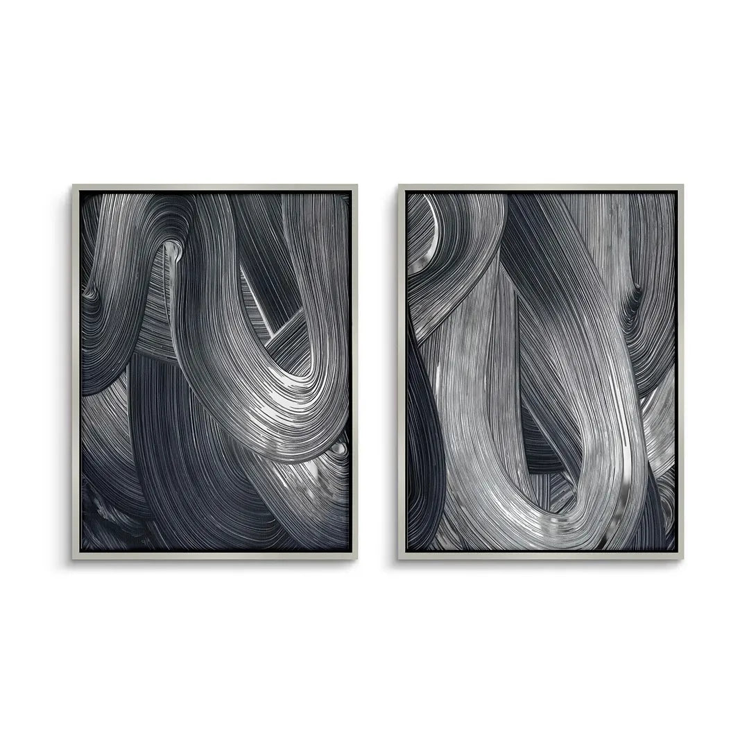 Chrome Stroke Set of 2 - Canvas - Jasmineart.ae