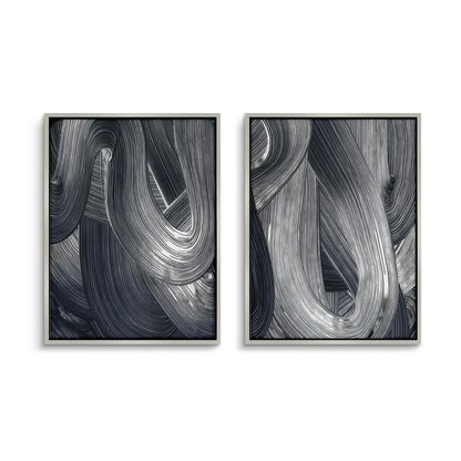 Chrome Stroke Set of 2 - Canvas