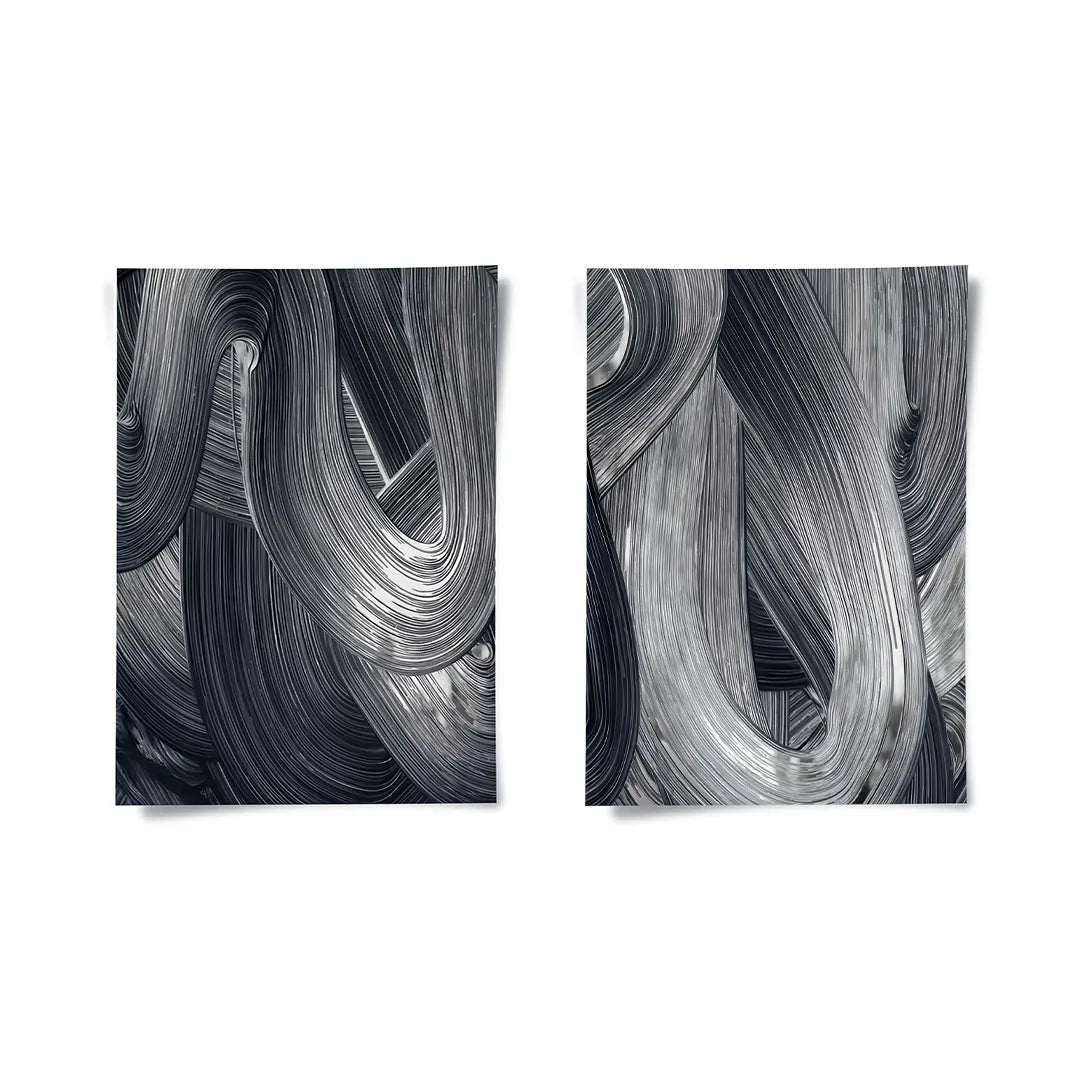 2Chrome Stroke Set of 2 - Poster