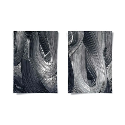 Chrome Stroke Set of 2 - Poster