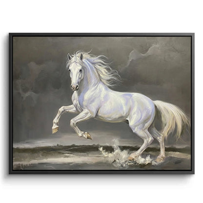 Classical White Horse Painting #MAIN770