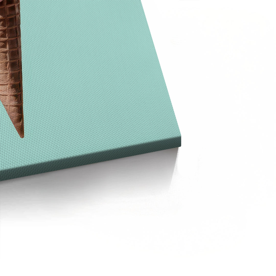 2Flamingo Ice Cream Cone - Canvas