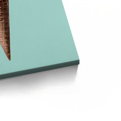 Flamingo Ice Cream Cone - Canvas