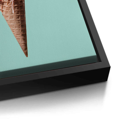 Flamingo Ice Cream Cone - Canvas