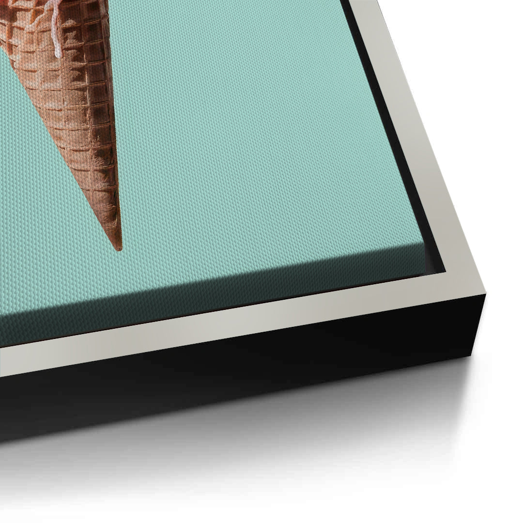 2Flamingo Ice Cream Cone - Canvas