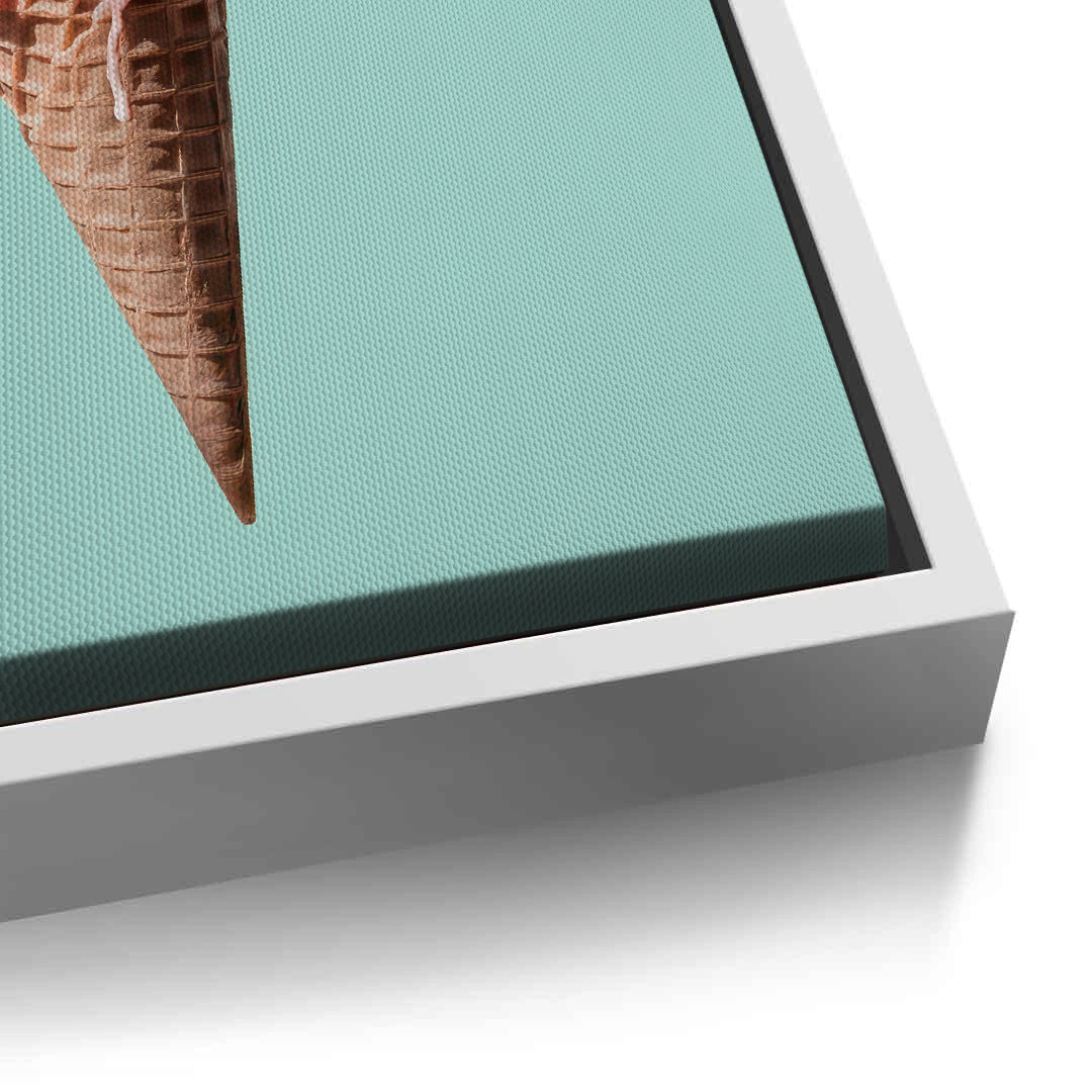 2Flamingo Ice Cream Cone - Canvas
