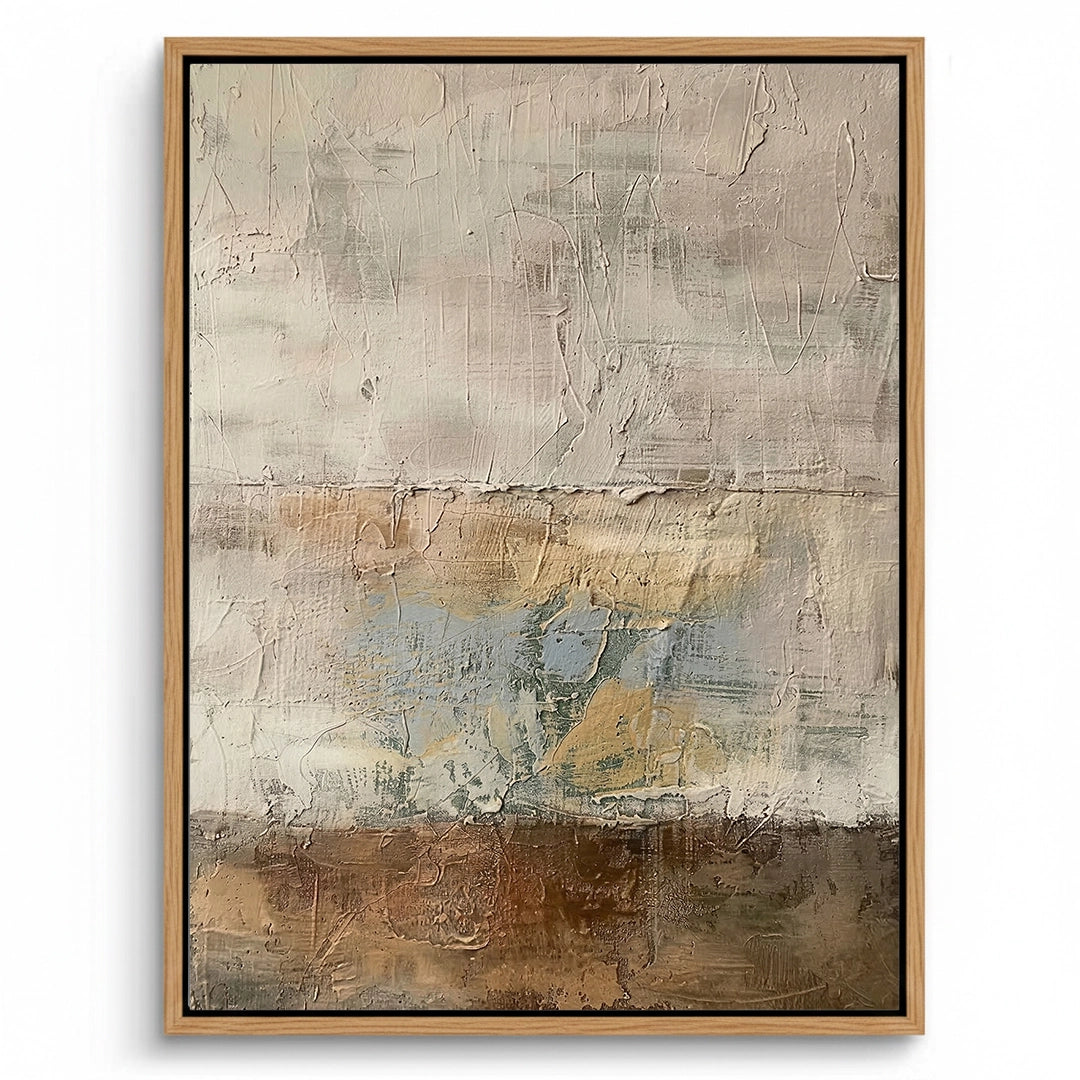 Coastal Mists abstract seascape painting in soft teal and seafoam white, a refreshing statement piece for modern Dubai waterfront villas