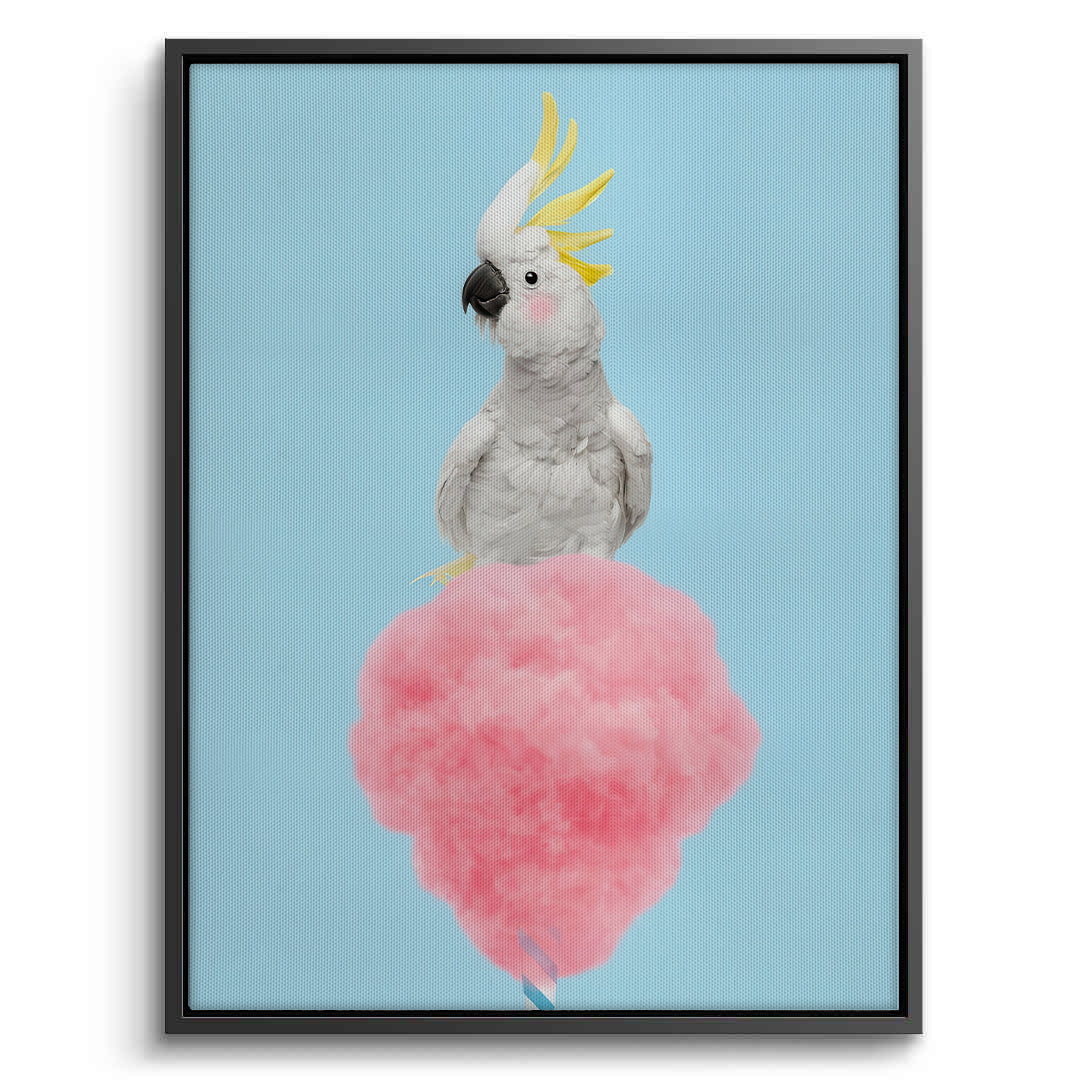 2Cockatoo Bird on Cotton Candy - Canvas