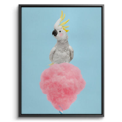 Cockatoo Bird on Cotton Candy - Canvas
