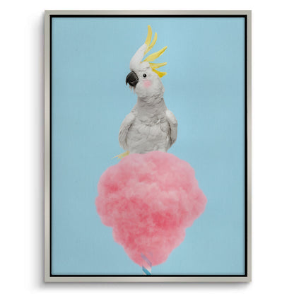 Cockatoo Bird on Cotton Candy - Canvas
