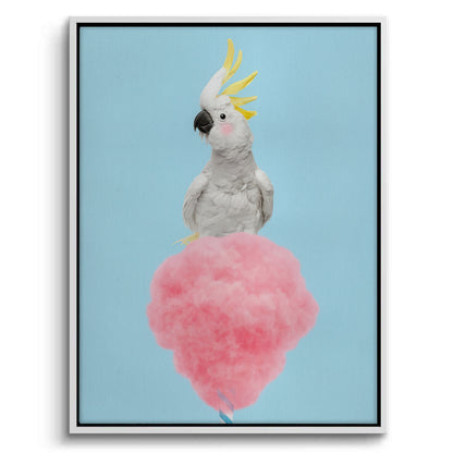 Cockatoo Bird on Cotton Candy - Canvas