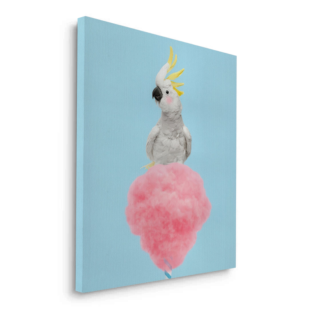 2Cockatoo Bird on Cotton Candy - Canvas