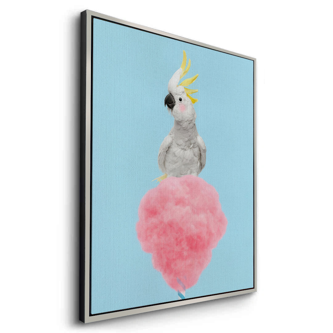 2Cockatoo Bird on Cotton Candy - Canvas