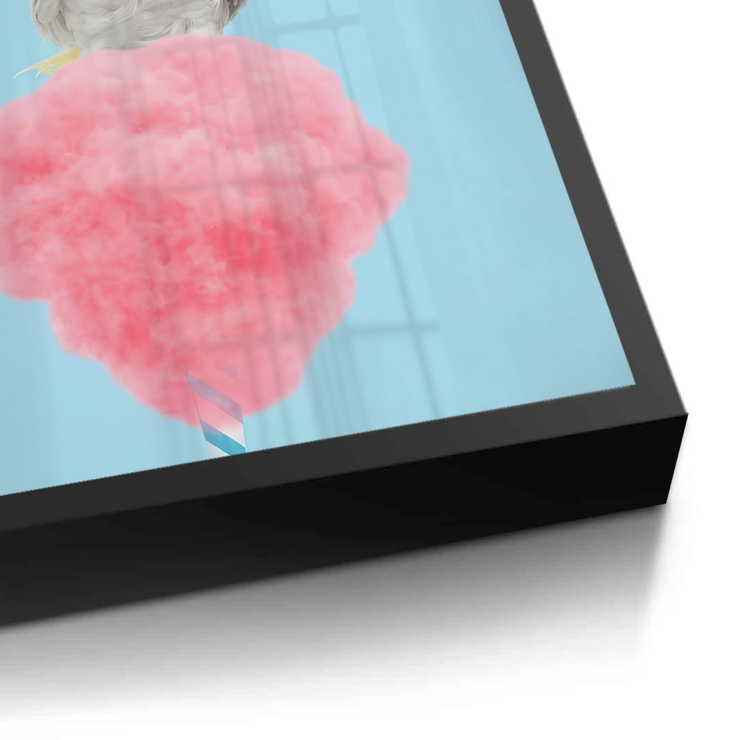 2Cockatoo Bird on Cotton Candy - Fine Art