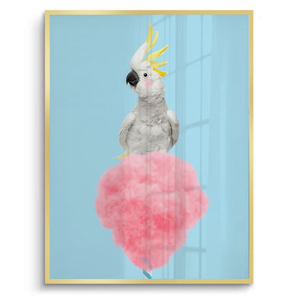 Cockatoo Bird on Cotton Candy - Fine Art