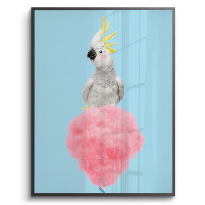 Cockatoo Bird on Cotton Candy - Fine Art