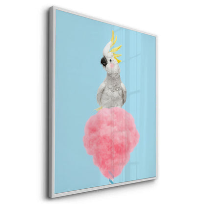 Cockatoo Bird on Cotton Candy - Fine Art
