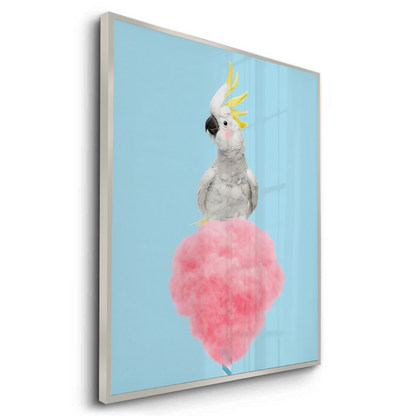Cockatoo Bird on Cotton Candy - Fine Art