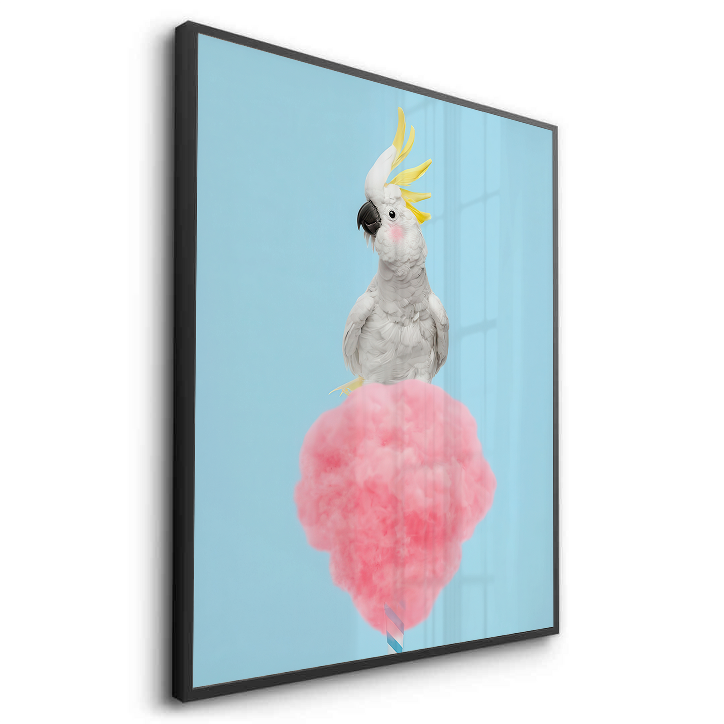 2Cockatoo Bird on Cotton Candy - Fine Art