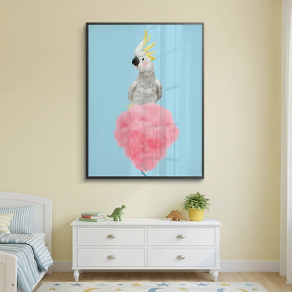 Cockatoo Bird on Cotton Candy - Fine Art