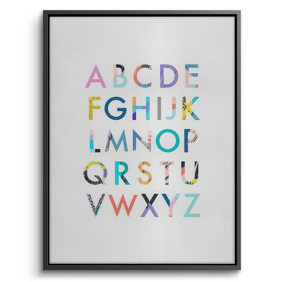 2Colorful Alphabet - Canvas