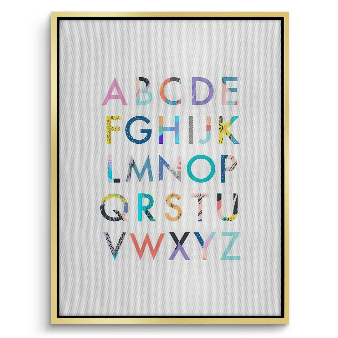 2Colorful Alphabet - Canvas