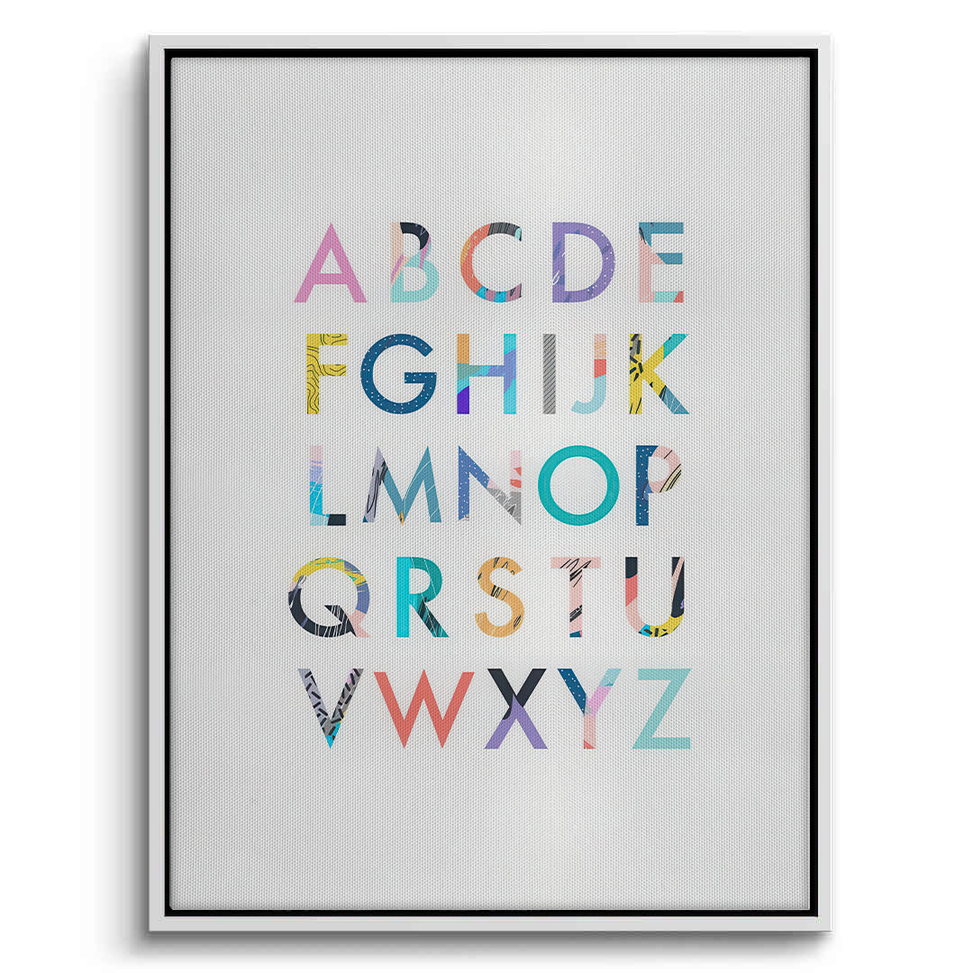 2Colorful Alphabet - Canvas