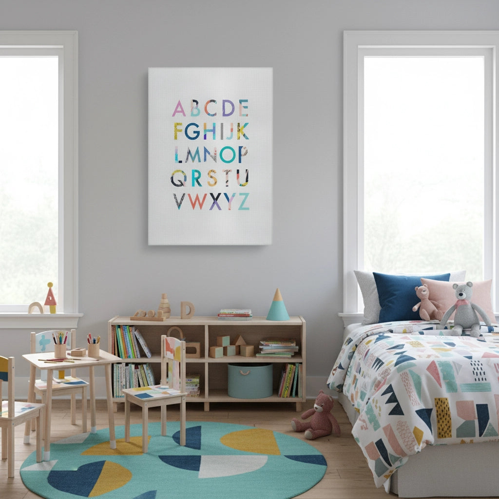 Colorful Alphabet - Canvas - Jasmineart.ae