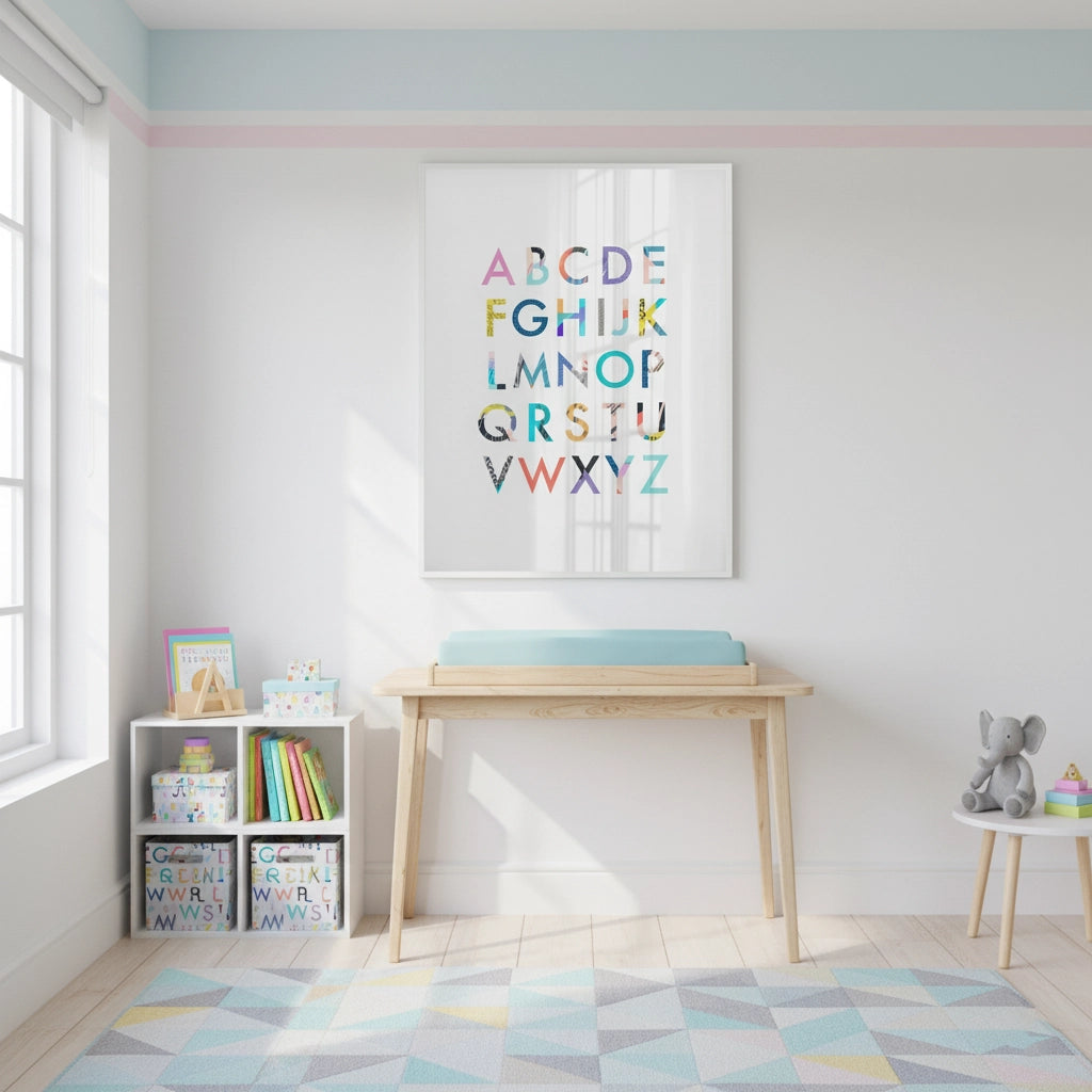 Colorful Alphabet - Fine Art - Jasmineart.ae