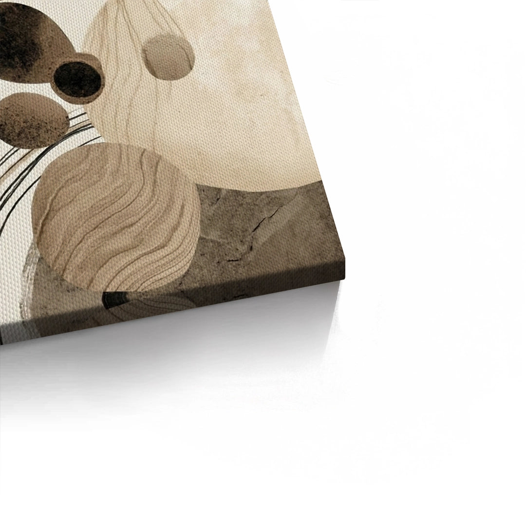 2Contemporary Abstract Earth Tone - Canvas