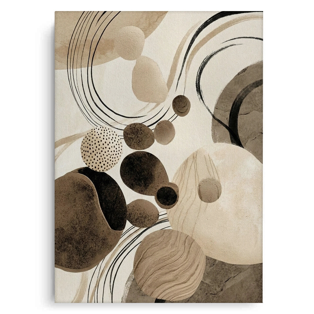 2Contemporary Abstract Earth Tone - Canvas