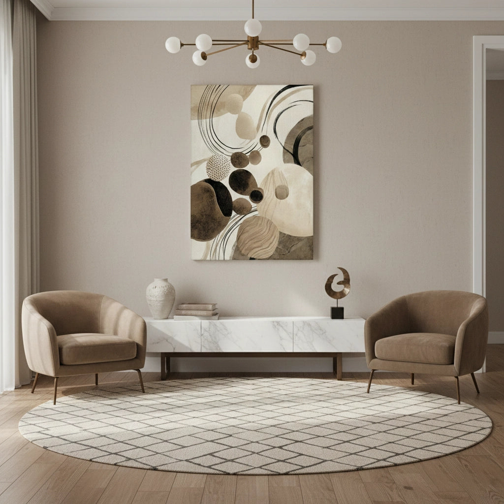 2Contemporary Abstract Earth Tone - Canvas