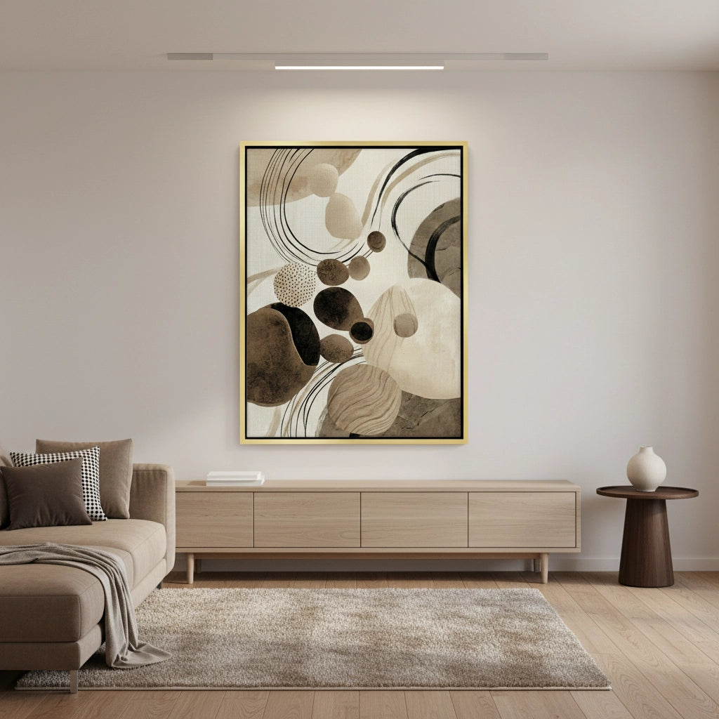 2Contemporary Abstract Earth Tone - Canvas
