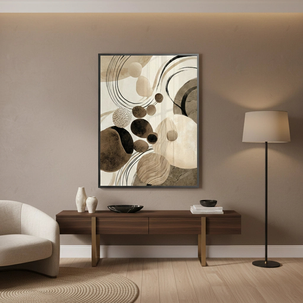 2Contemporary Abstract Earth Tone - Fine Art