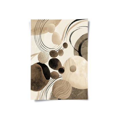Contemporary Abstract Earth Tone - Poster