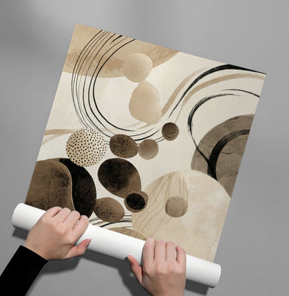Contemporary Abstract Earth Tone - Poster