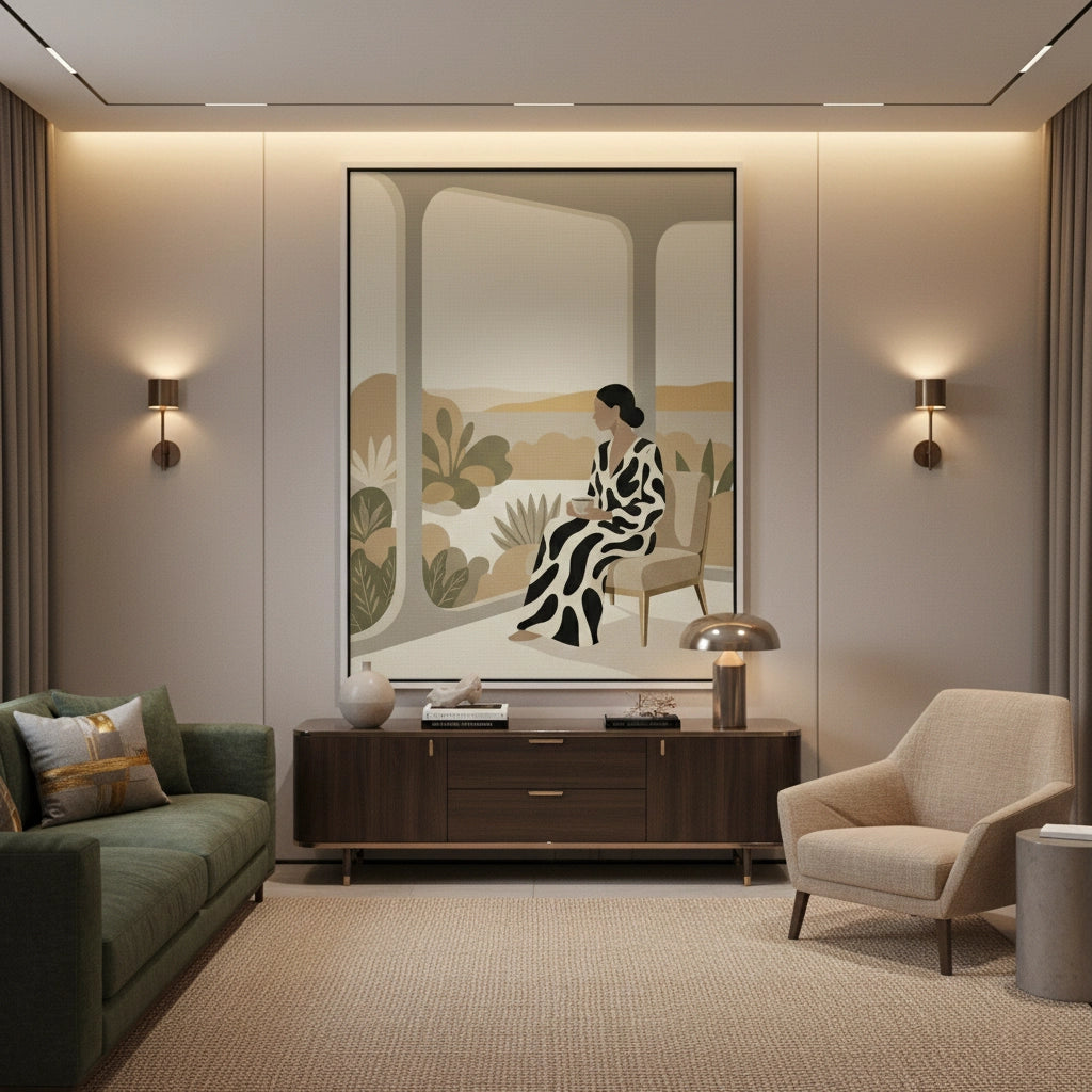 2Contemporary Abstract Woman - Canvas