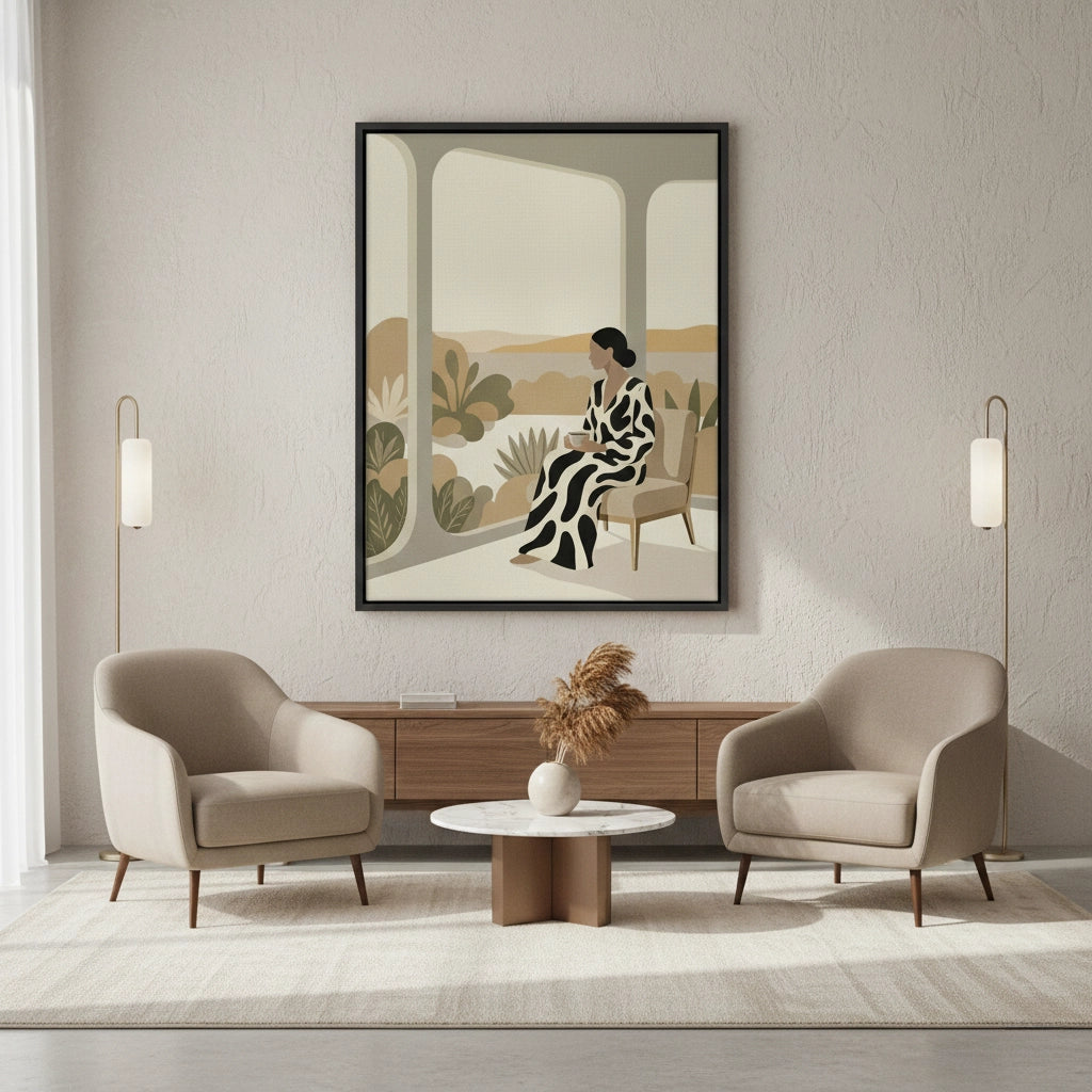 2Contemporary Abstract Woman - Canvas