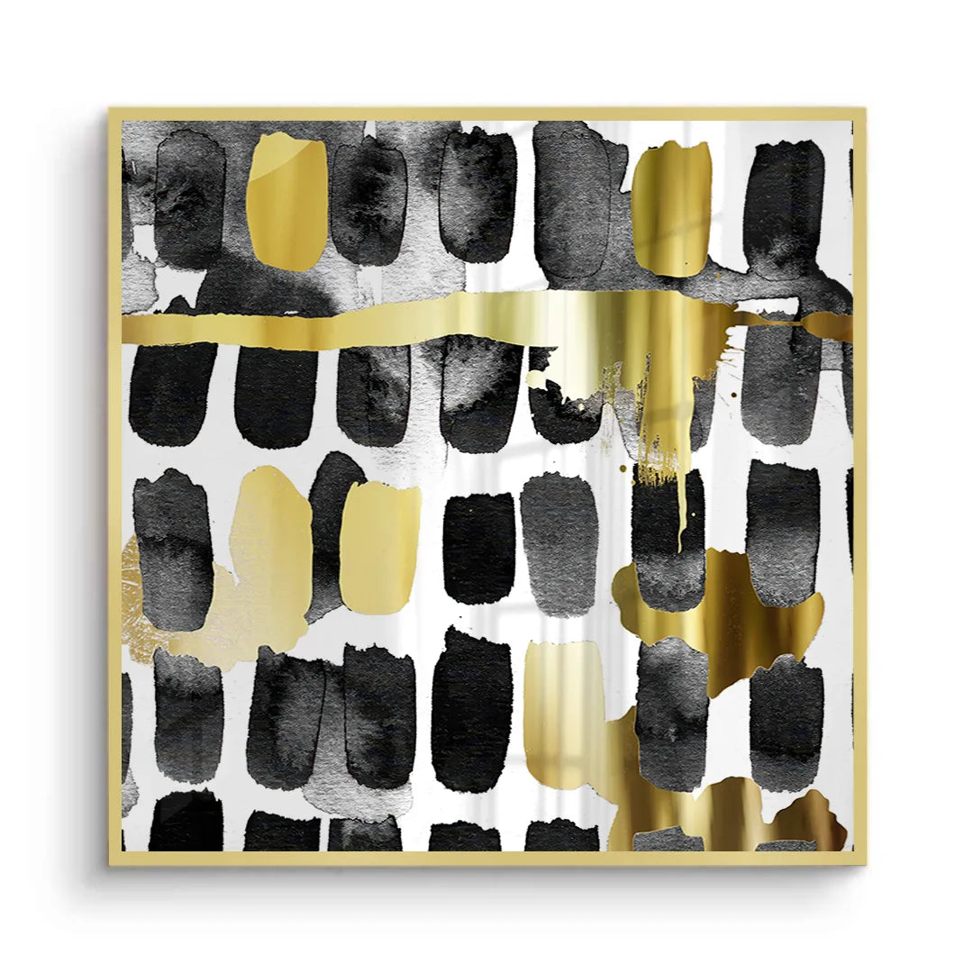 Contemporary Black and Gold - Fine Art - Jasmineart.ae