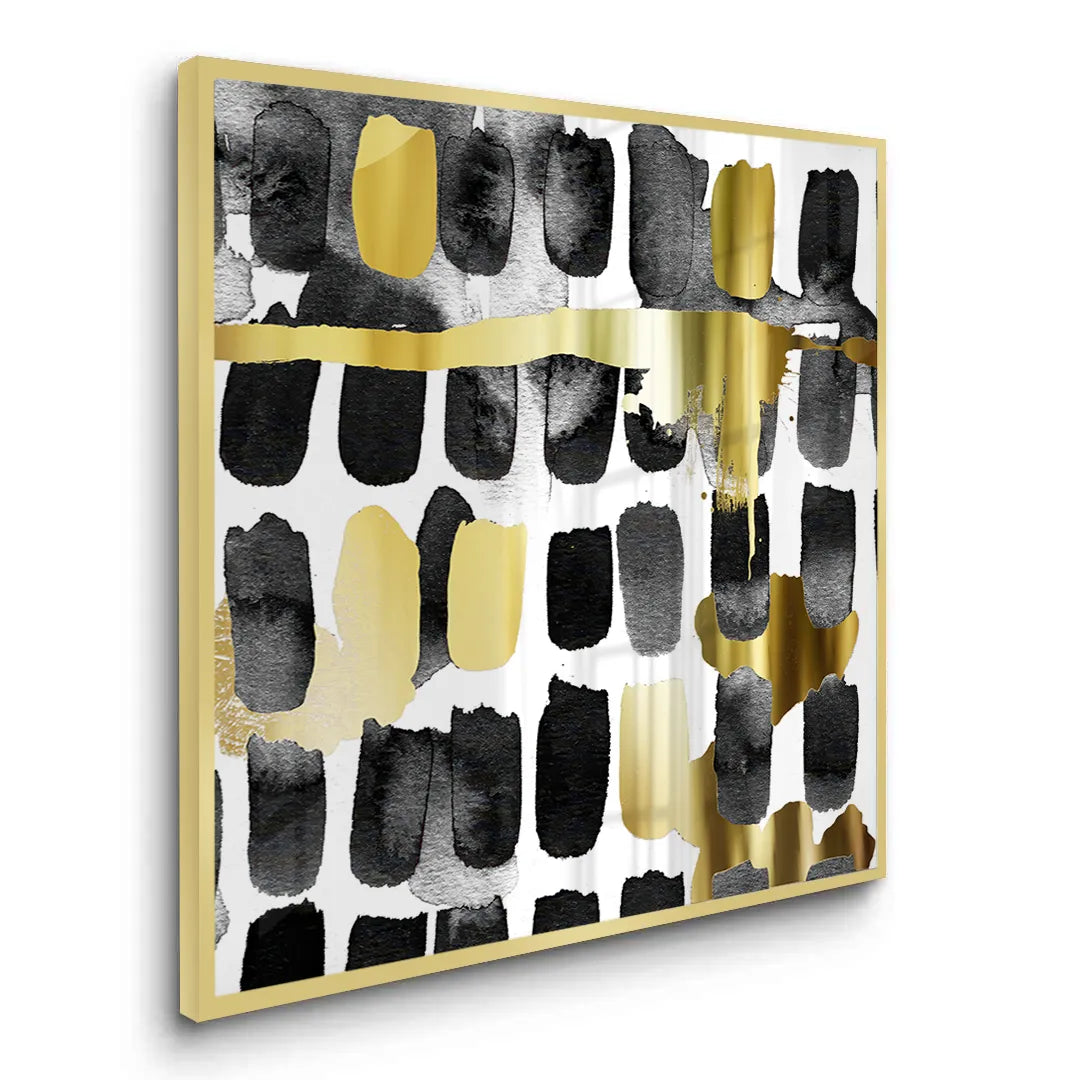 Contemporary Black and Gold - Fine Art - Jasmineart.ae