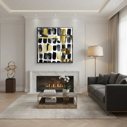 Contemporary Black and Gold - Fine Art