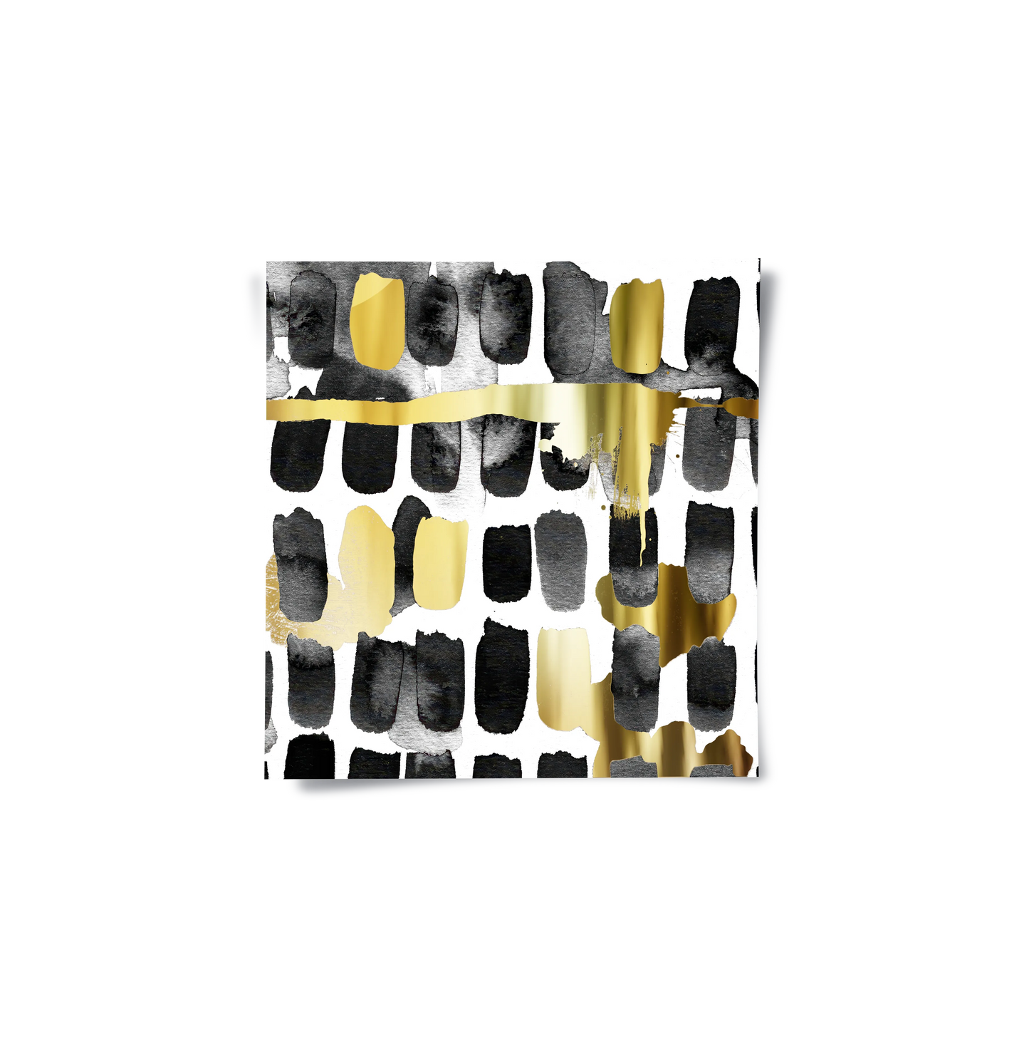 2Contemporary Black and Gold - Poster