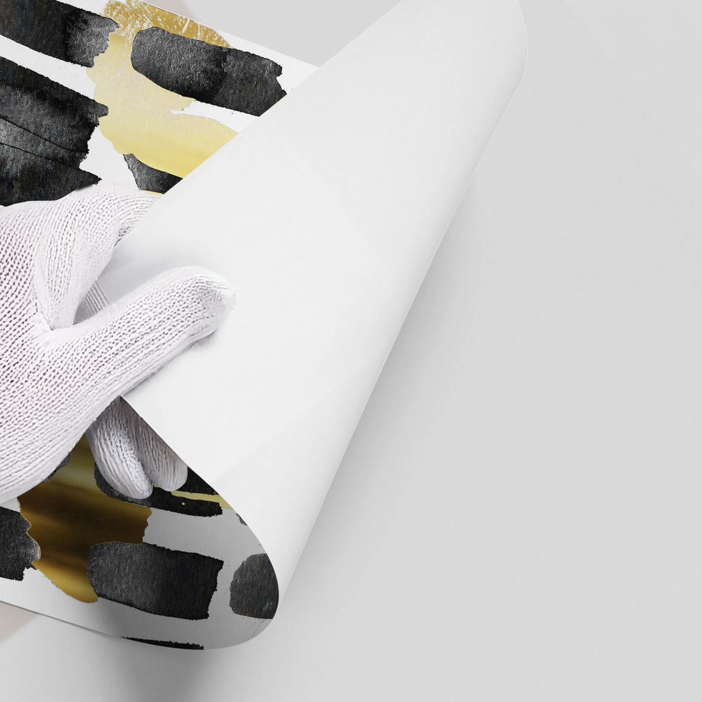 2Contemporary Black and Gold - Poster