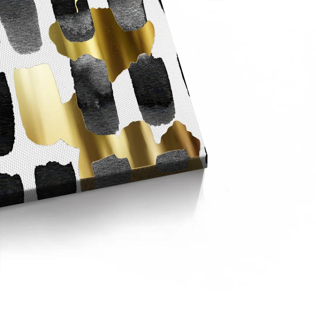 Contemporary Black and Gold - Canvas - Jasmineart.ae