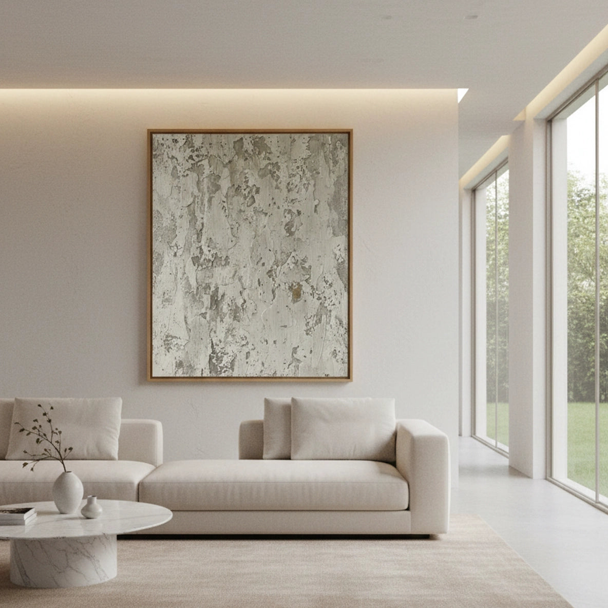 2Contemporary Brutalist Plaster Painting #CBPL550