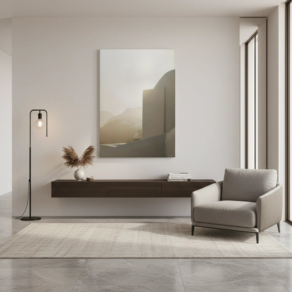 2Contemporary Desert Structure - Canvas