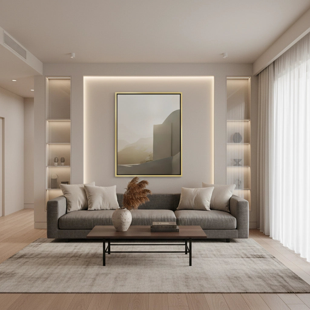 2Contemporary Desert Structure - Canvas