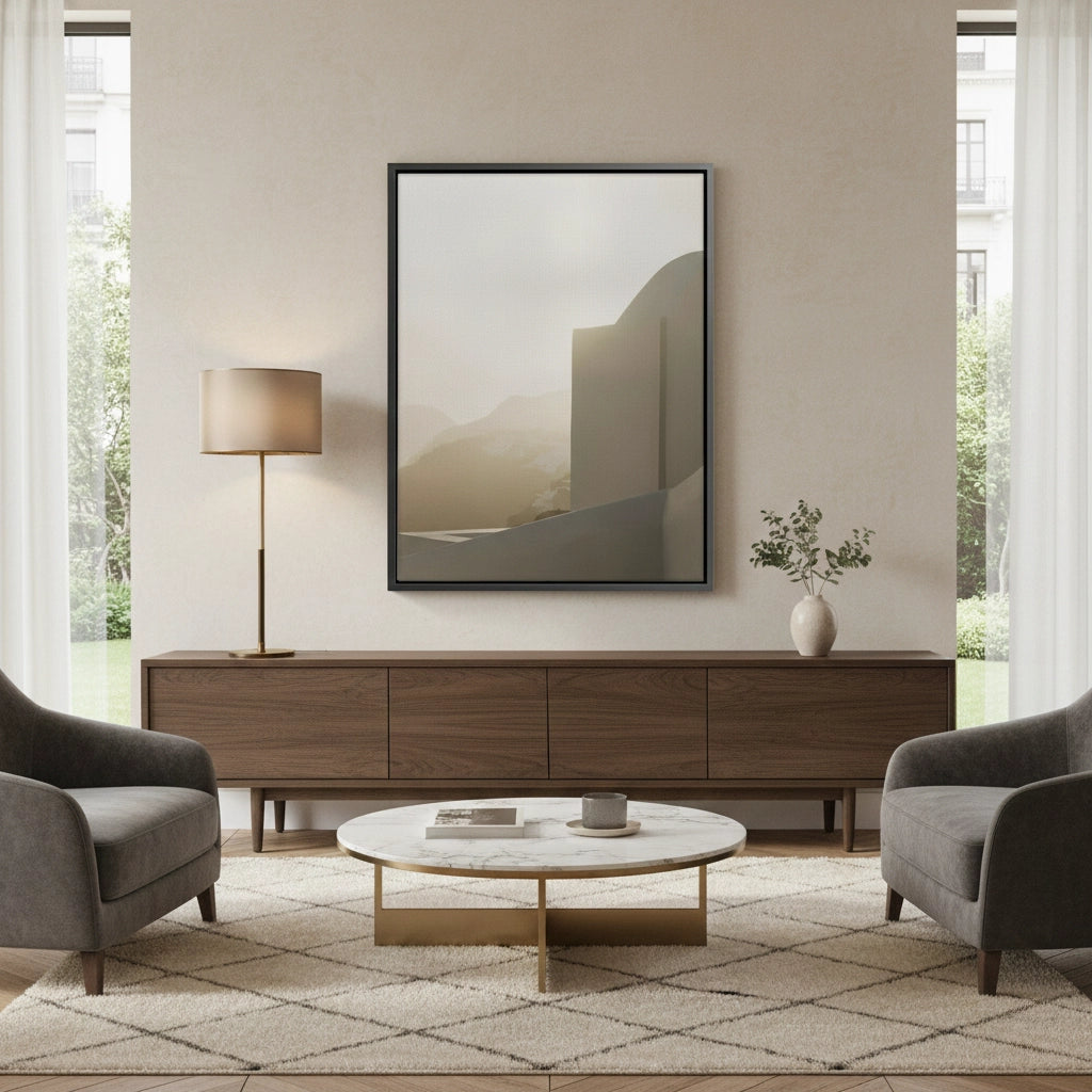 2Contemporary Desert Structure - Canvas