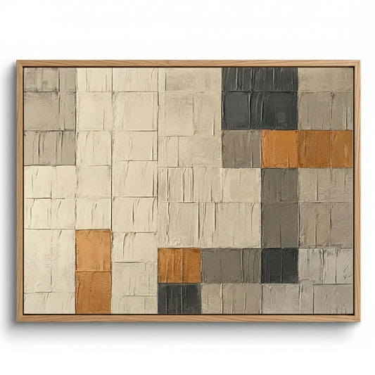 Contemporary Earthy Grid Painting #CEGR550