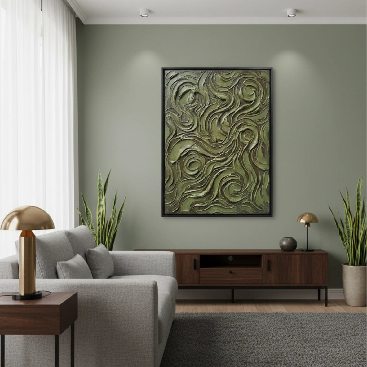 2Contemporary Forest Flow Painting #CFFL550